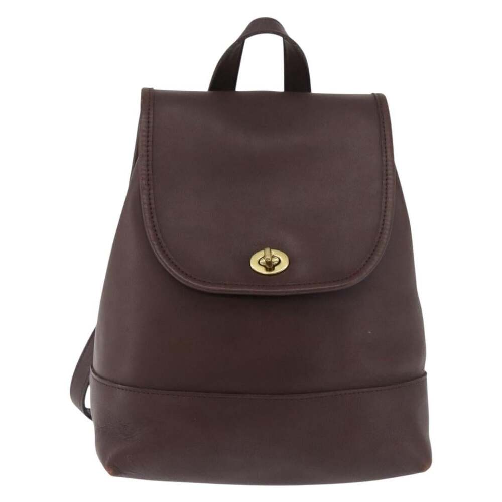 Coach Leather Parker Backpack Brown